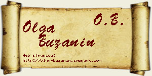 Olga Bužanin vizit kartica